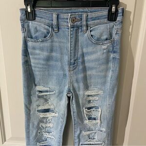 American Eagle Outfitters Light Blue Distressed Jeans